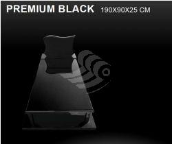 NAGROBEK POJEDYNCZY PREMIUM BLACK 190 X 90 X 25 + H10